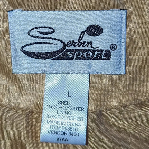 SERBIN - Sport Women's Trench Coat Rain Jacket Gold/yellow size Large - Picture 5 of 10